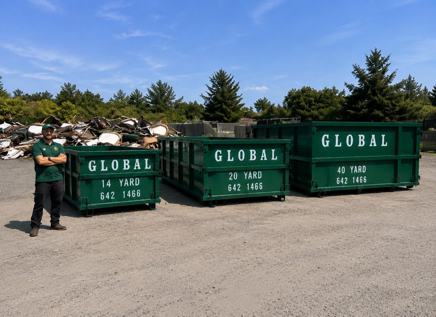 Construction bin rental sizes for contractor job sites