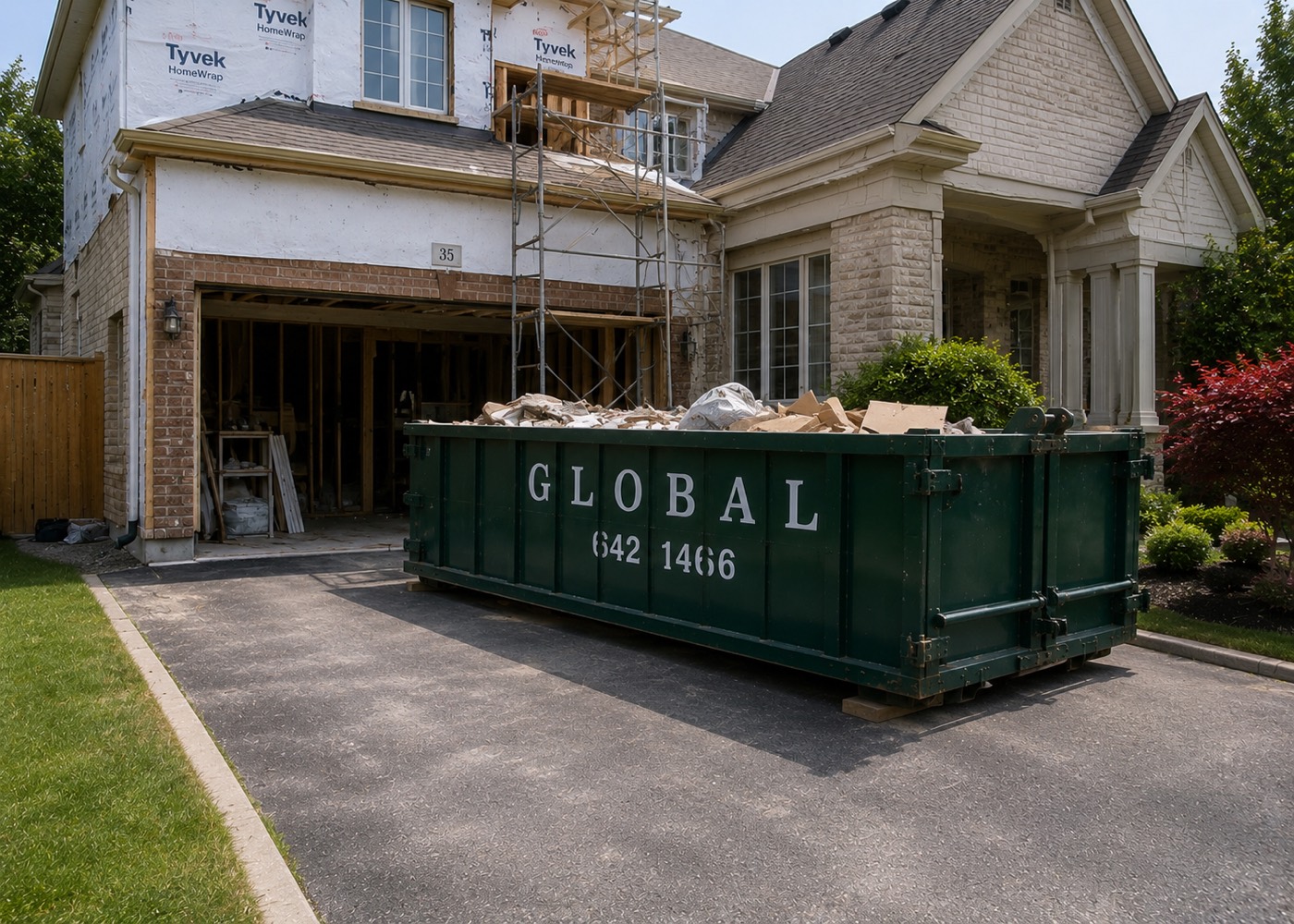Renovation bin rental for construction debris